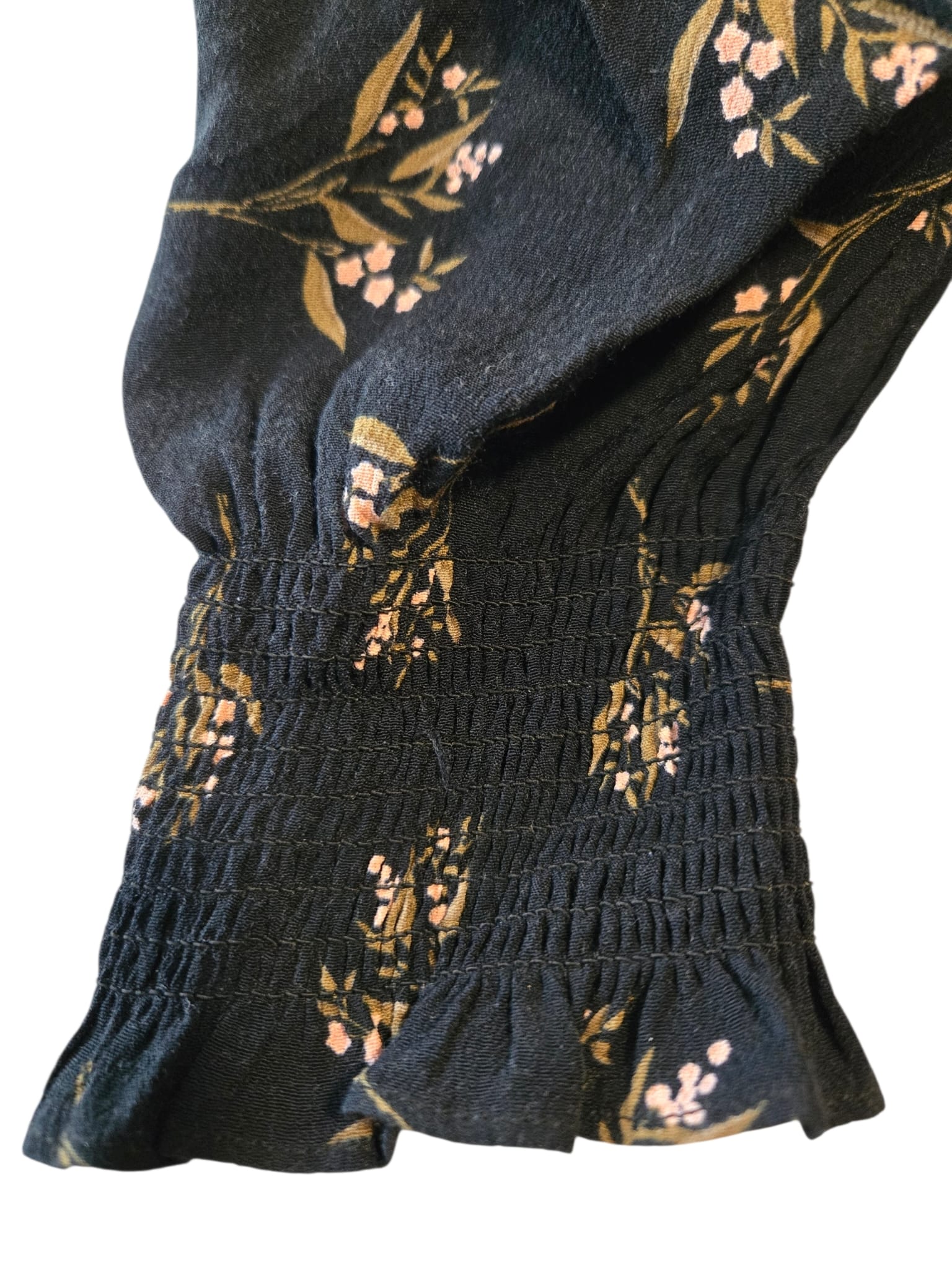 French Connection | Gaun Long Sleeve Midi Black Floral - Image 4