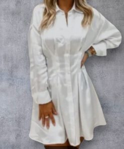 ZARA | Satin Effect shirt dress, size SMALL
