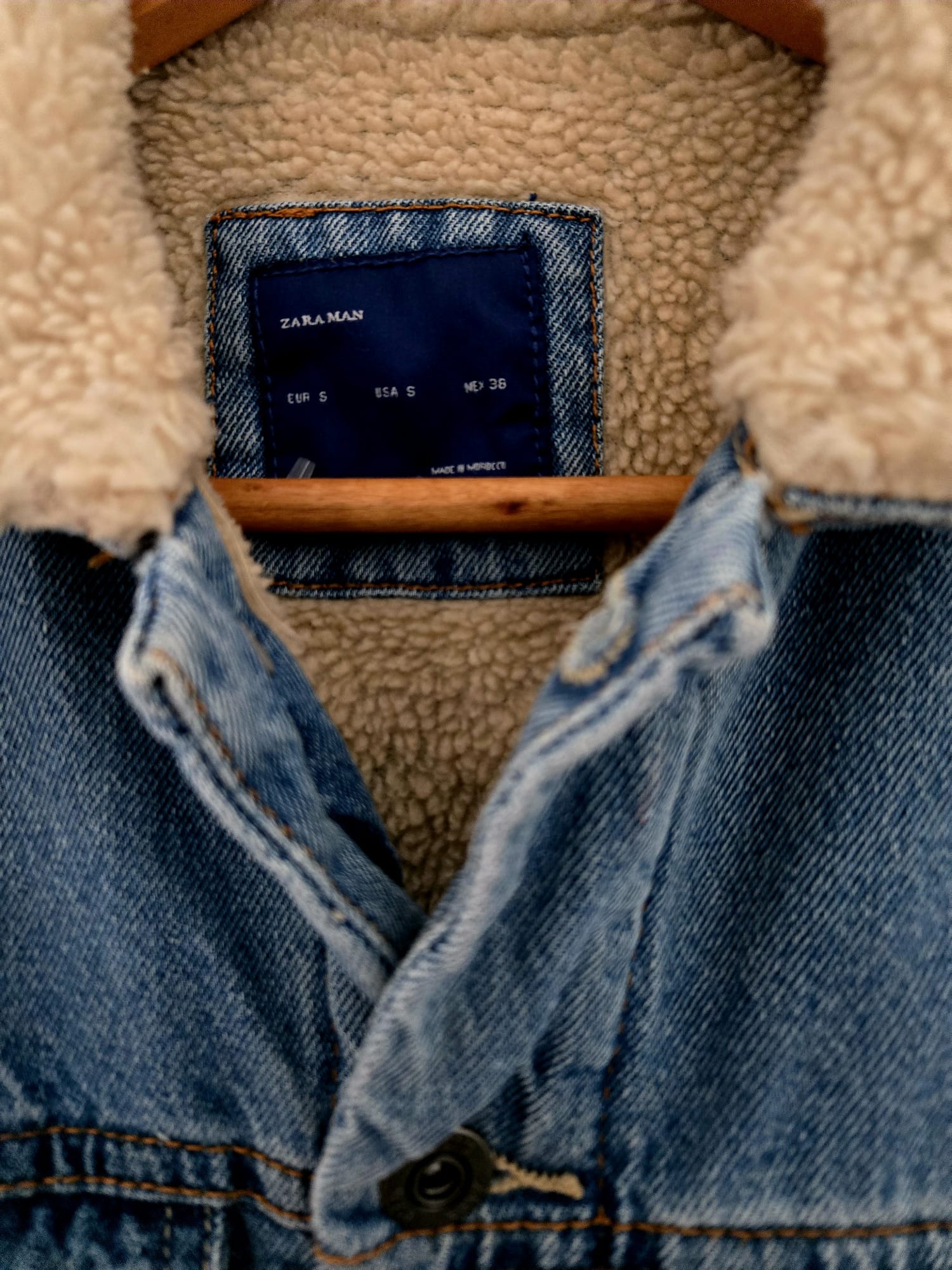 ZARA MAN | Sherpa-Lined Denim Jacket - Image 2