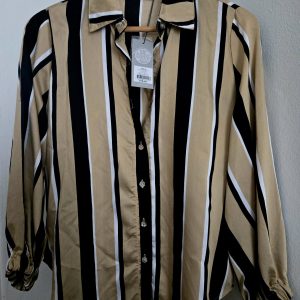 Katies | Katies Vertical Striped Balloon Sleeve Blouse