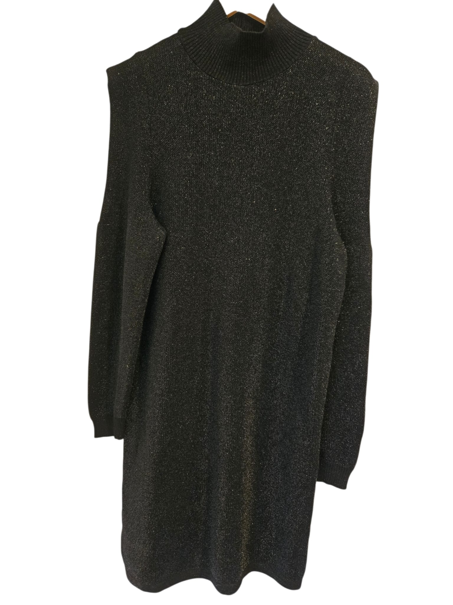 ZARA | Knit Sparkly Long Sleeve Turtleneck Dress