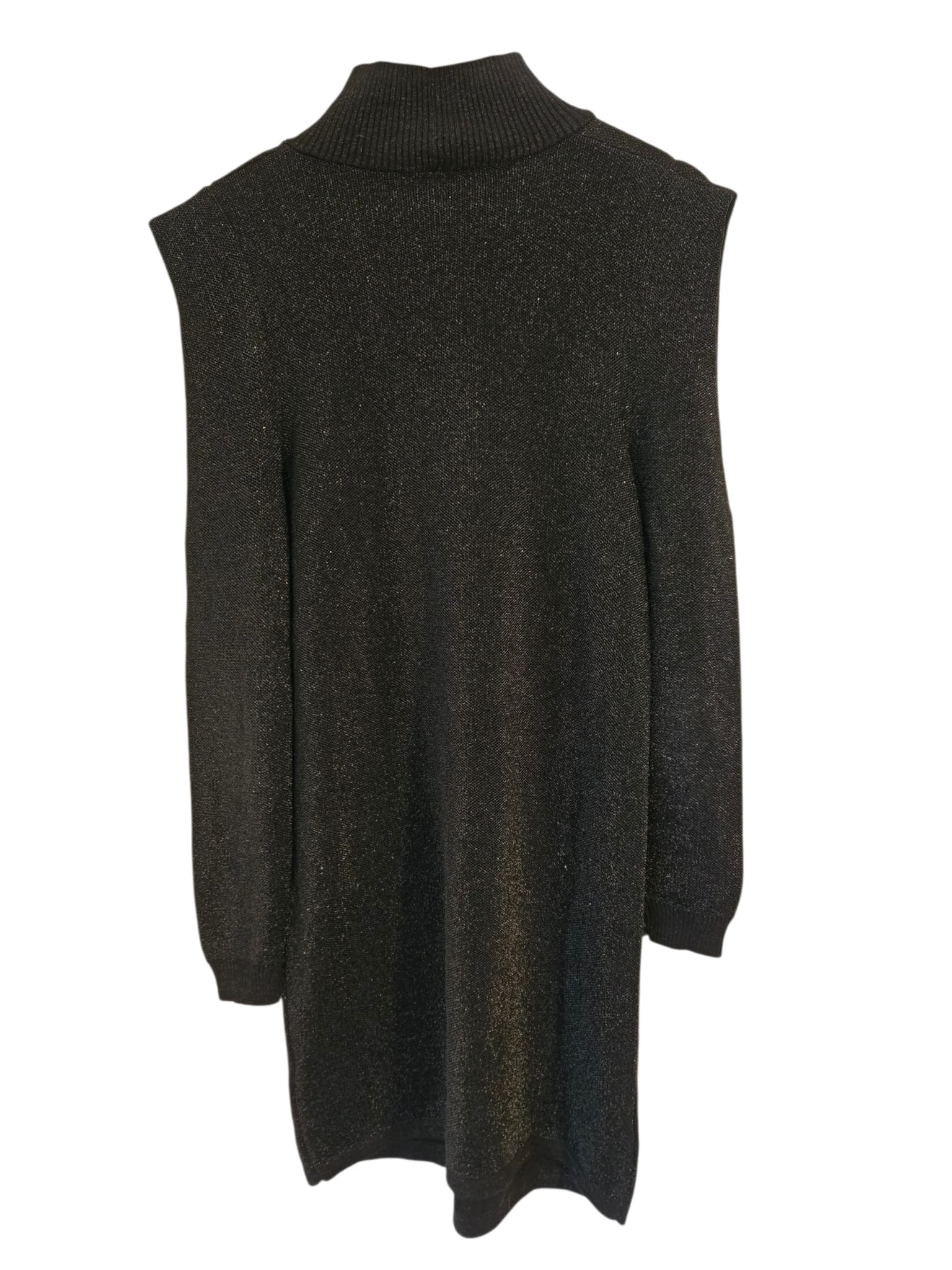 ZARA | Knit Sparkly Long Sleeve Turtleneck Dress - Image 2