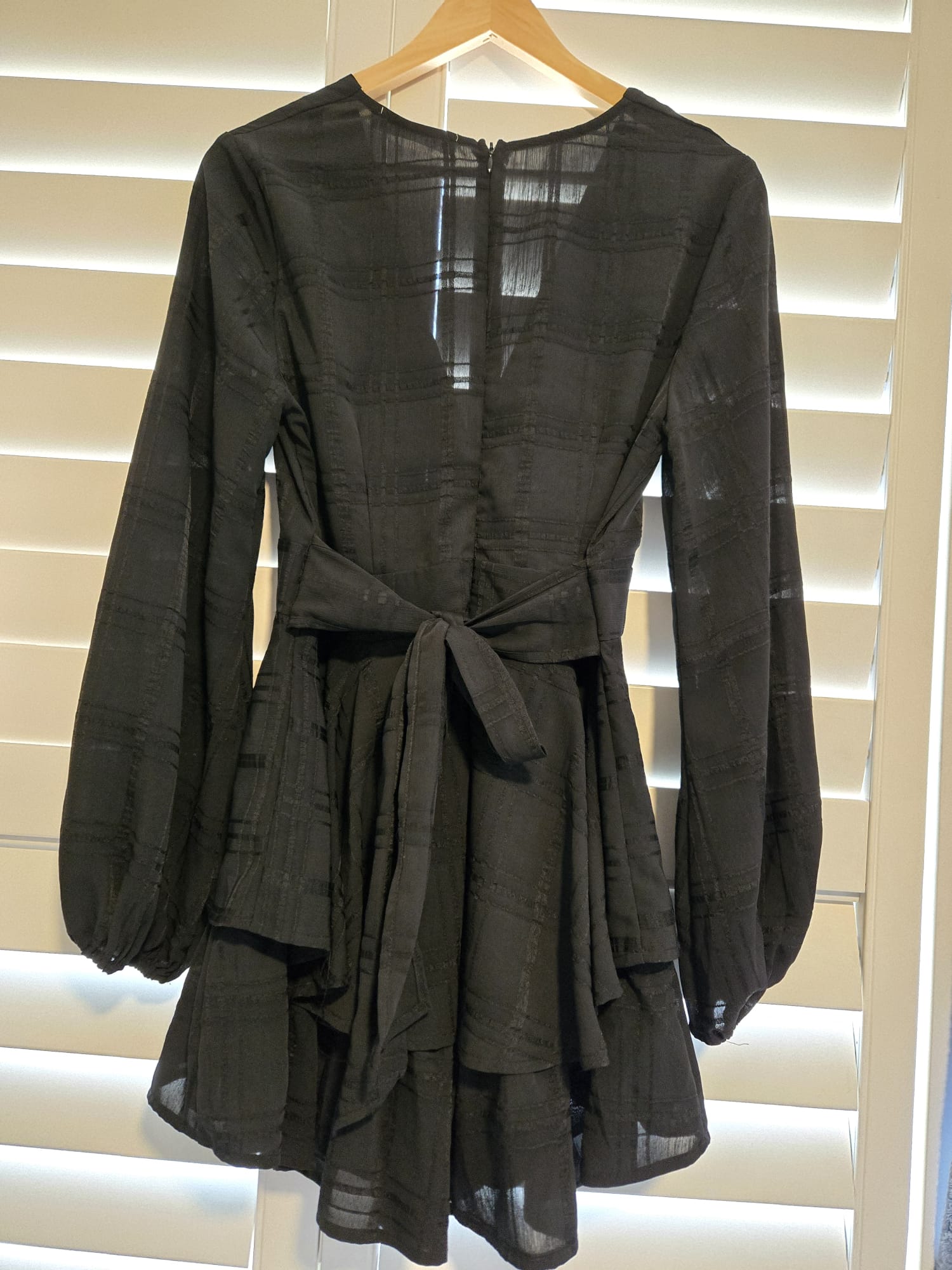Saints + Secrets | Black Ruffle Romper Dress - Image 2