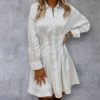 ZARA | Satin Effect shirt dress, size Small