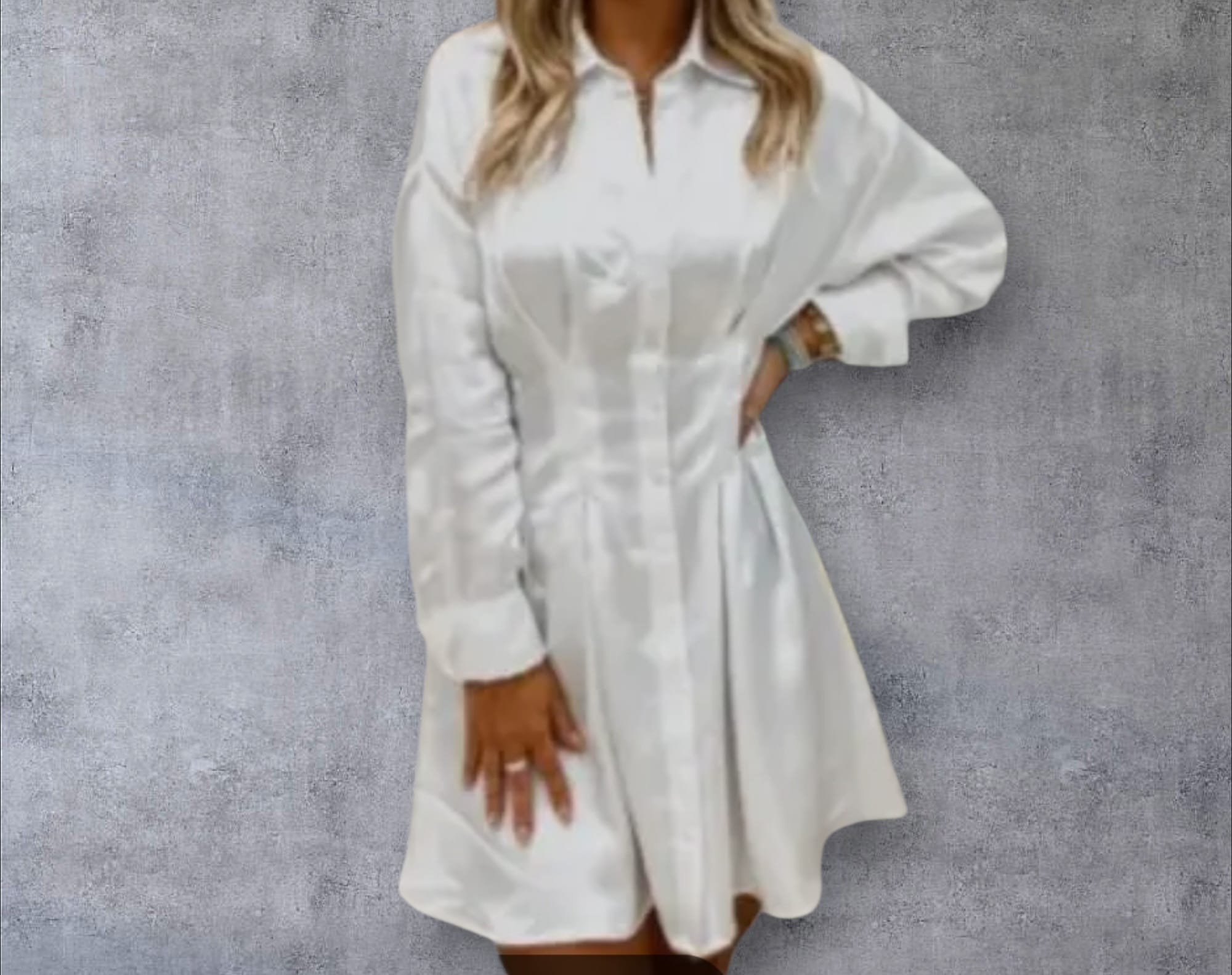 ZARA | Satin Effect shirt dress