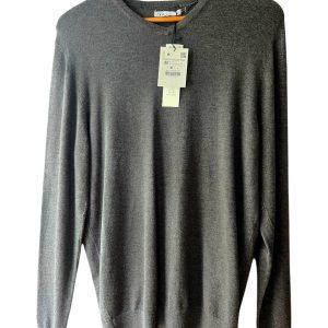 ZARA | Dark Grey V-Neck Lightweight Sweater